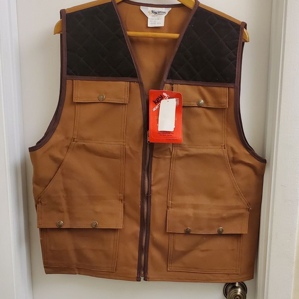 🤩New with tags Rare vintage Key Imperial work vest size mens large